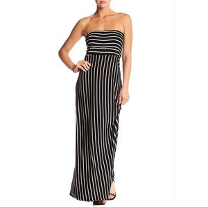 NWT striped strapless maxi dress